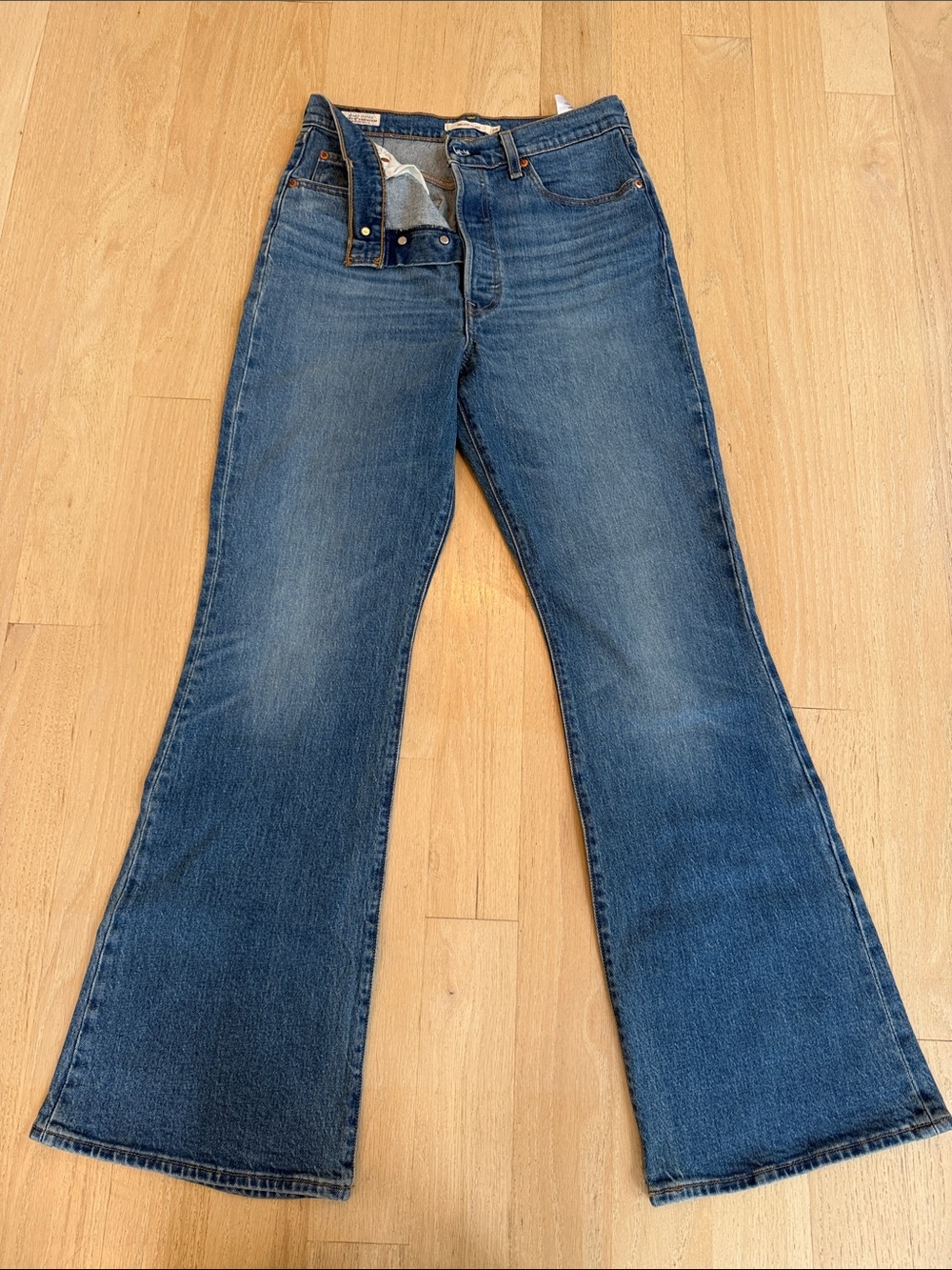 Levi's Blue Flare Jeans with Wide Leg
